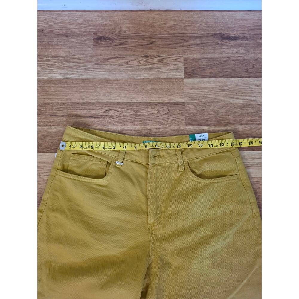 United Colors of Benetton Lola Regular Mustard Yellow Jeans Size 32x30 NWT - Picture 4 of 6